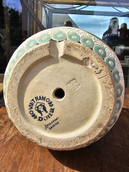 Ceramiczny wazon w kształcie podwójnej tykwy