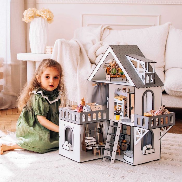 Ляльковий дім 61см міні котедж Кукольный дом Мебель кукла ЛОЛ lol