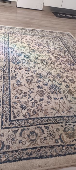 Tapete azul branco e beje do ikea