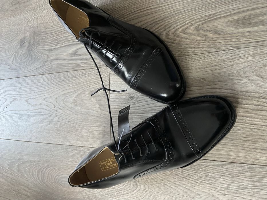 Туфли броги оксфорды Samuel Windsor p.45-45,5 Hand Made