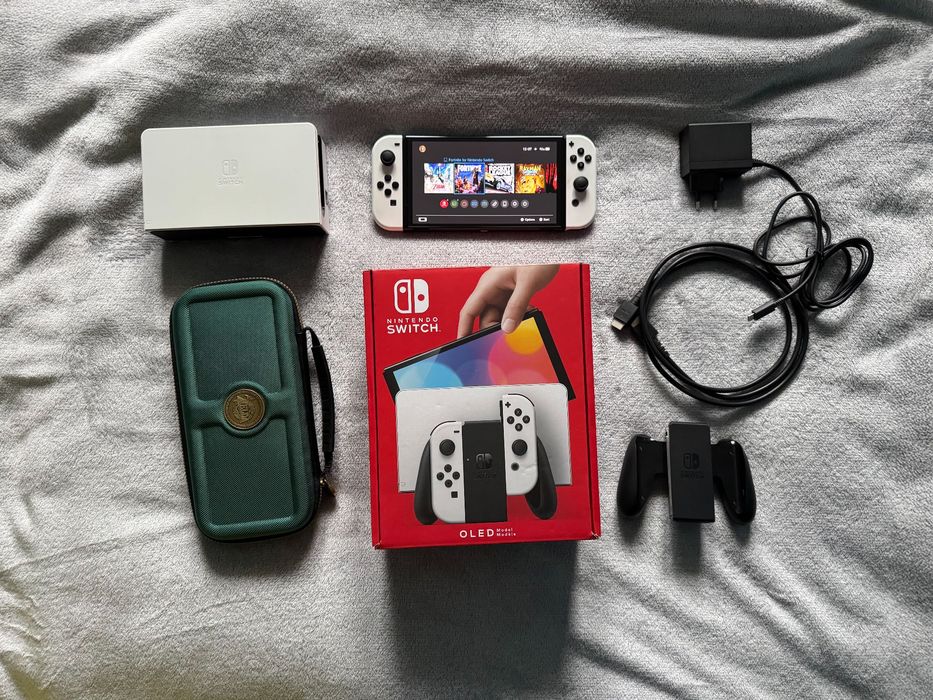 Konsola Nintendo Switch OLED White - zestaw