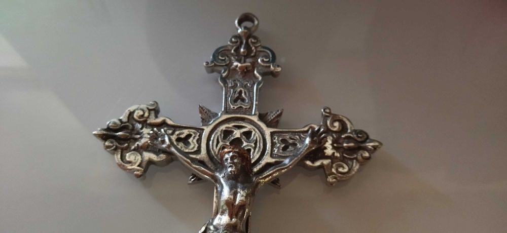Crucifixo Antigo em Bronze 22cm.