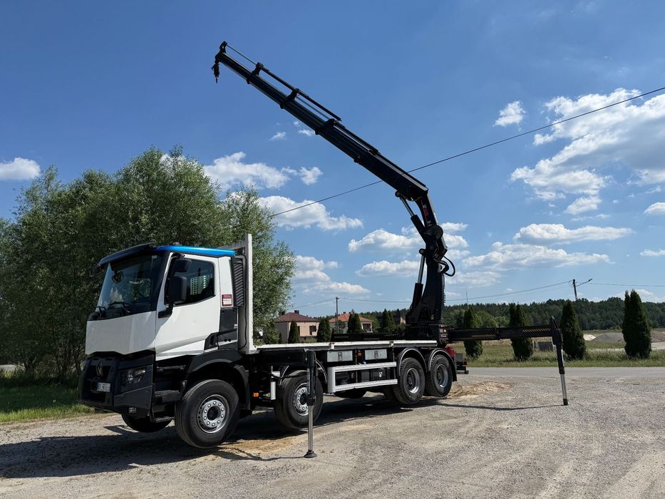 Renault C520 / HDS HIAB X-HIPRO 558 EP-4 / STEROWANIE RADIOWE / 8x4 / Z FRANCJI / STAN BDB / / /