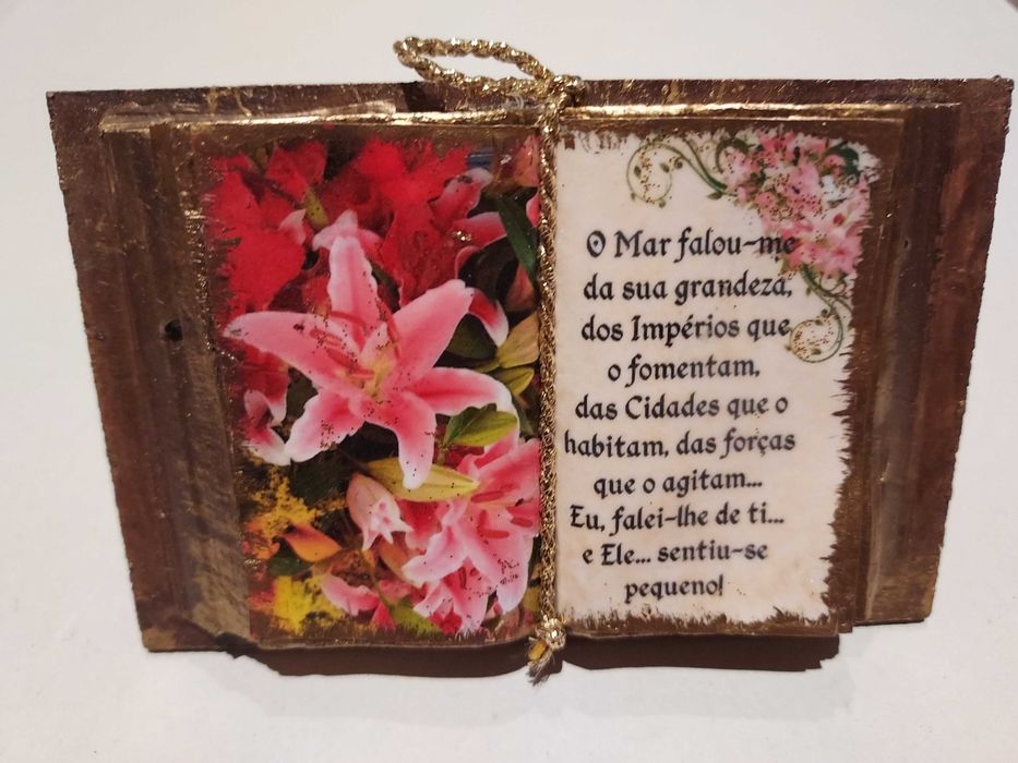 "Pensamento" em formato de Livro (em madeira)