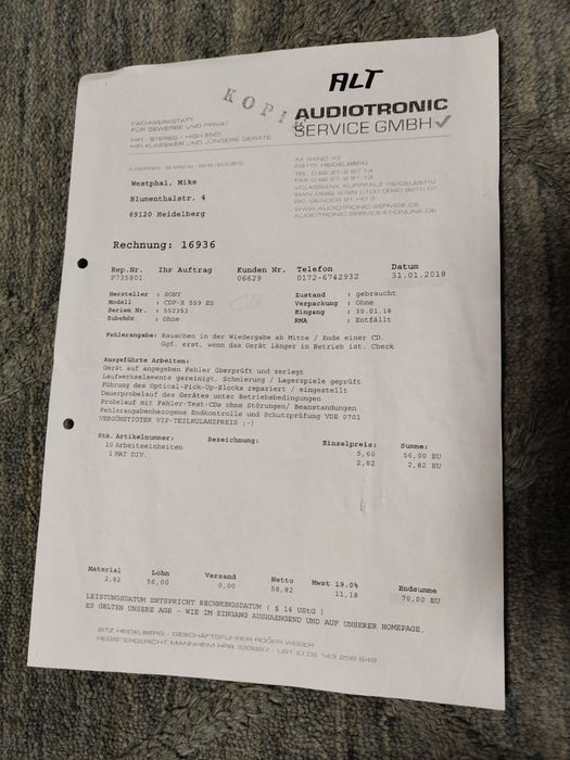 Sony X559ES High End odtwarzacz CD jak nowy po serwisie