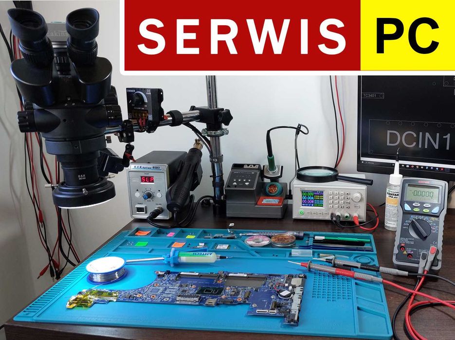 Serwis naprawa modernizacja rozbudowa składanie laptopów komputerów PC