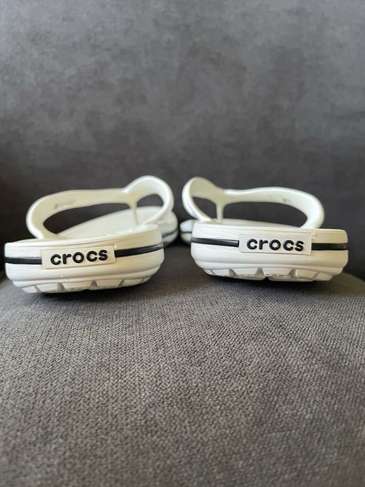 В'єтнамки тапочки Crocs Crocband Flip white р. 45-46 M11(30 см)