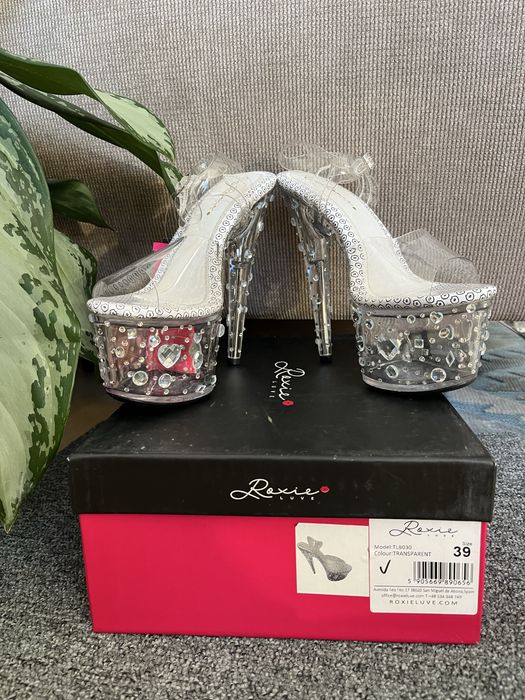 Szklanki Pole Dance 39 nowe transparentne Roxie Luve jak pleaser