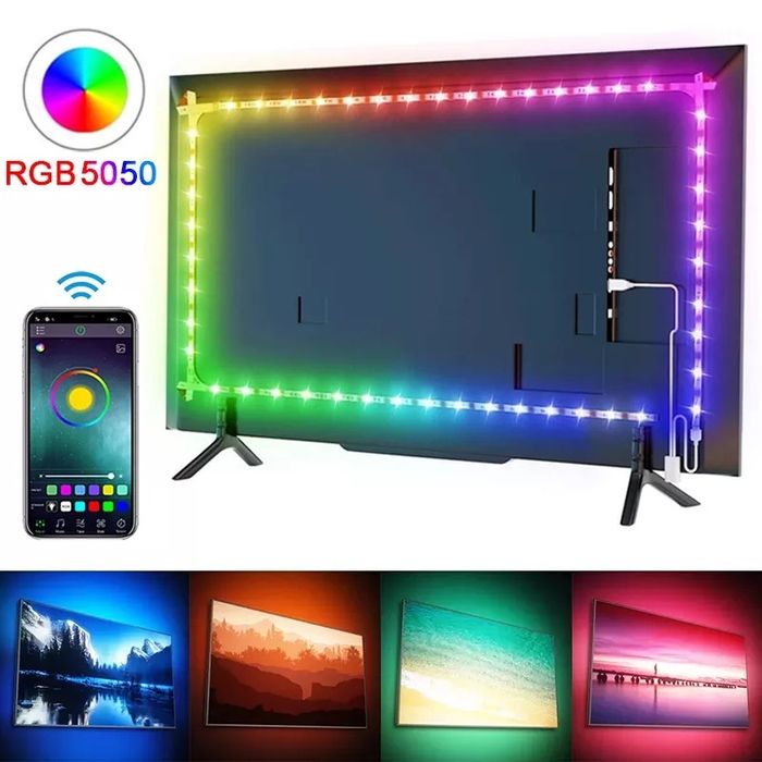 Светодиодная лента RGB 5050 5м Bluetooth