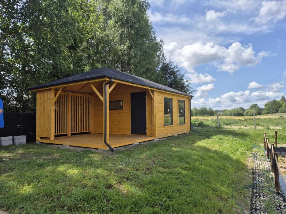 • • • • Domek narzędziowo letniskowy • • • • MAX III 4x7 m DREWNOTRIK