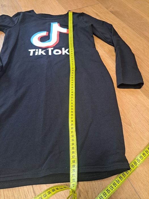140 sukienka czarna tik tok dziewczynka