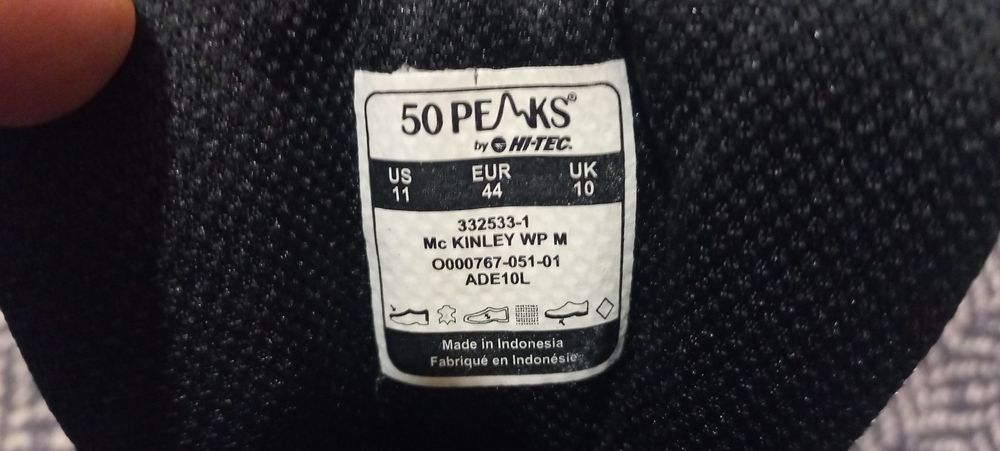 Трекінгові черевики Hi-tec 44,5-44розмір
