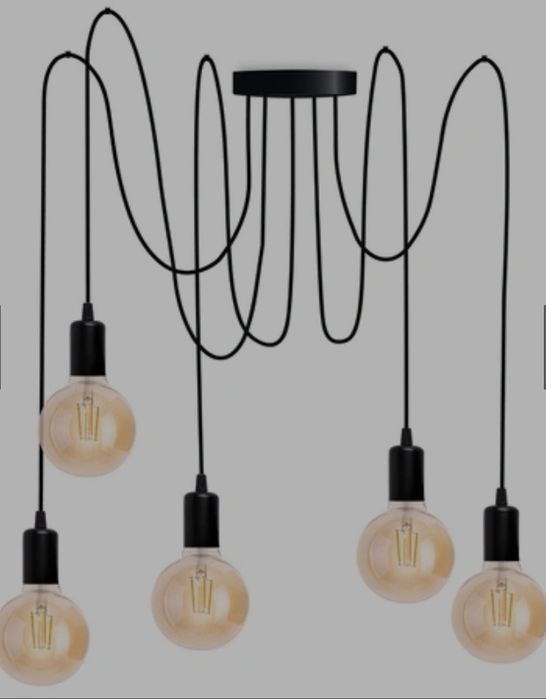 Lampa sufitowa "pająk" 5 ramienna
