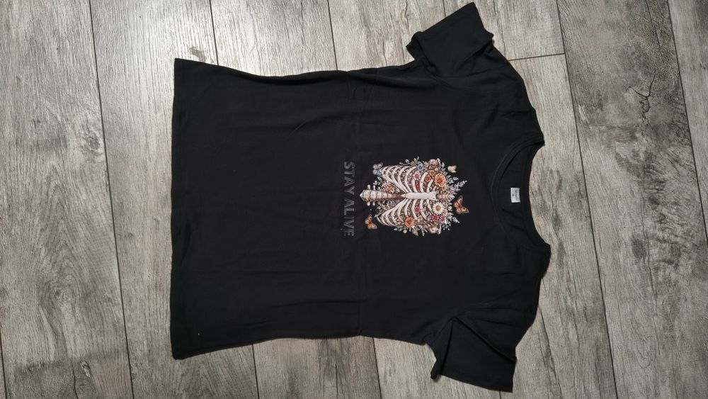 NOWA Koszulka bawełniana – Autorski nadruk DTF – Handmade UNIKAT