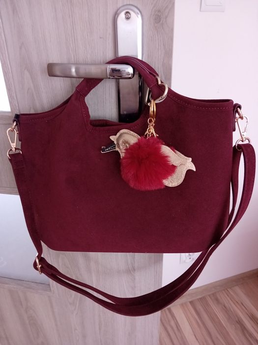 Nowa torebka Flora&Co. Zamszowa Kolor bordo.