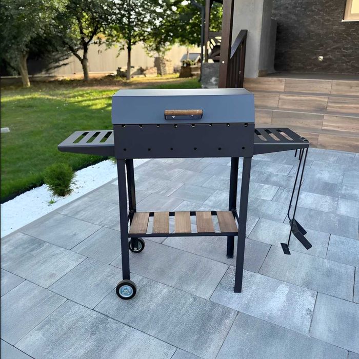 Мангал гриль барбекю BBQ товстий метал з кришкою піч під казан АКЦІЯ!!