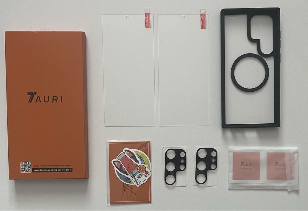 TAURI etui 5w1 Samsung S24 Ultra MagSafe Black przeźroczysty