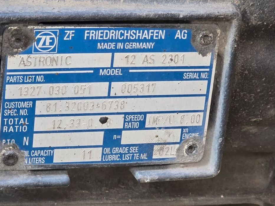skrzynia biegów man zf 12as2301