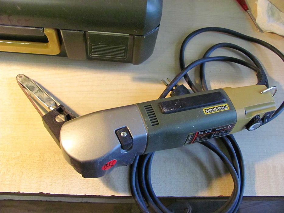 Szlifierka taśmowa pasowa Proxxon + akcesoria  zasilanie 230V moc 100W