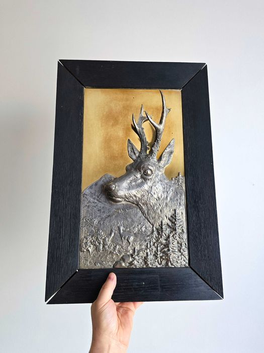 Stary relief myśliwski Georg Bommer