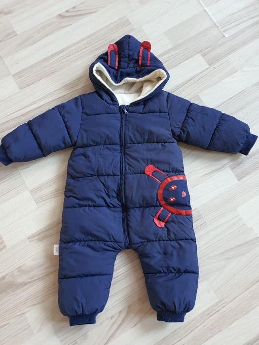 Uroczy cieplutki kombinezon dla maluszka r. 68-80