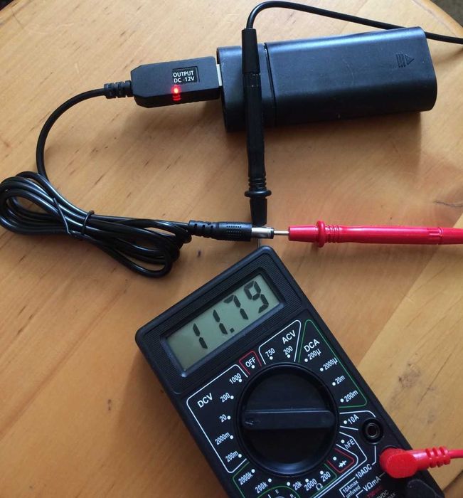 USB-кабель питания для роутера DC 12V, 5,5х2,1  від павербанку