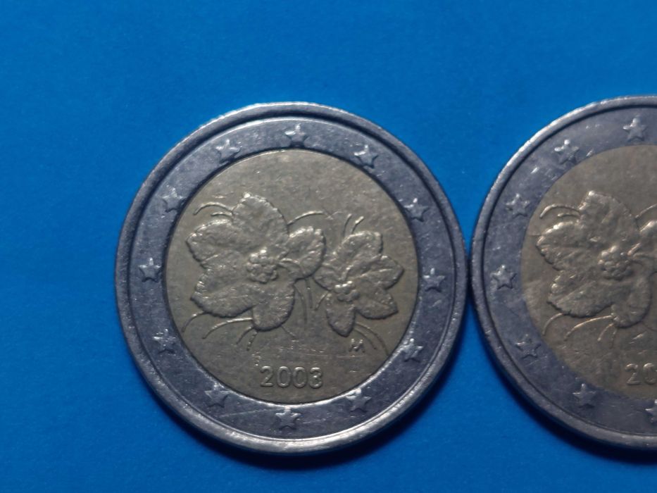 Duas Moedas de 2 euros Finlândia ano 2003 e 2005
