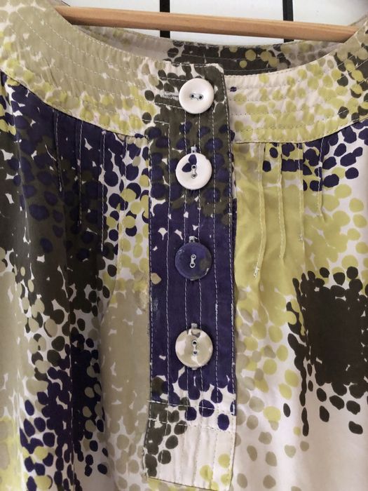 Malarska bluzka atłasowo wiosenno-letnia Betty Jackson Black r. 44