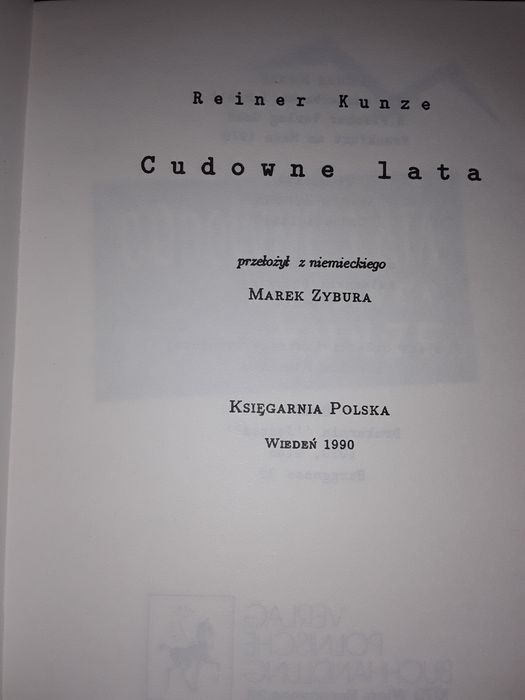 Cudowne lata reiner kunze