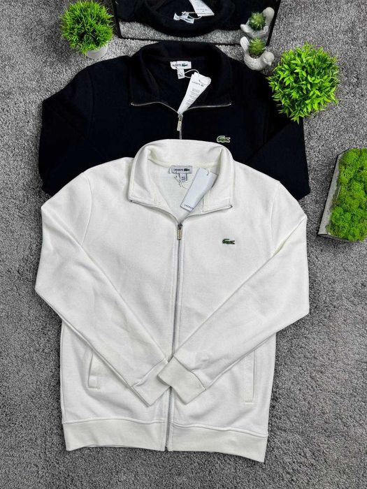 Кардиган ЗІПКА Lacoste с-хл біла чорна