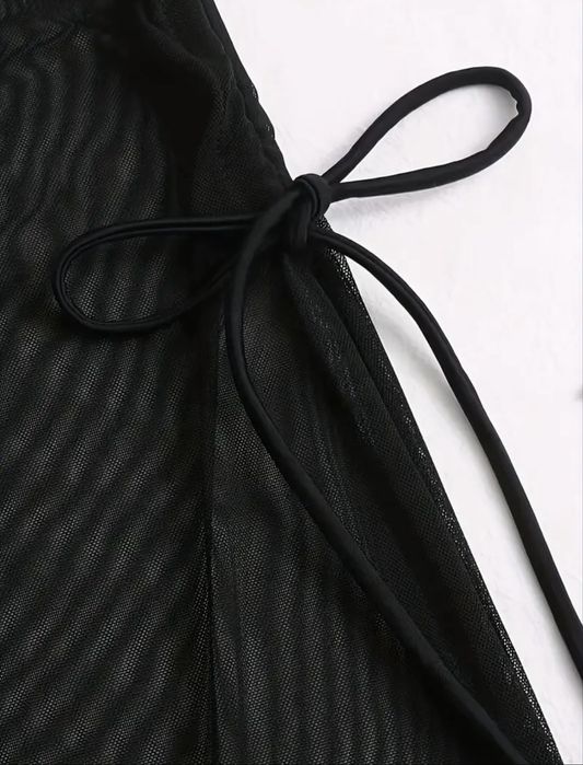 Сукня пляжна довга чорна