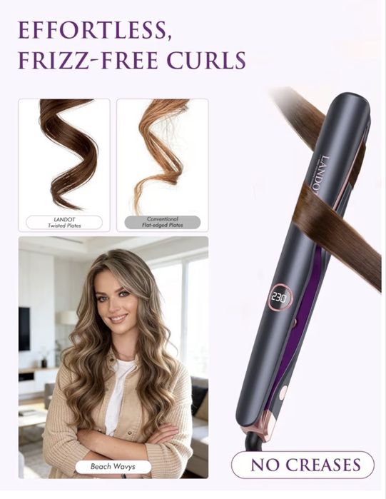 Prancha de cabelo alisador e modelador