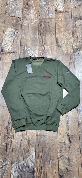 Bluza męska bez kaptura khaki bawełna XL