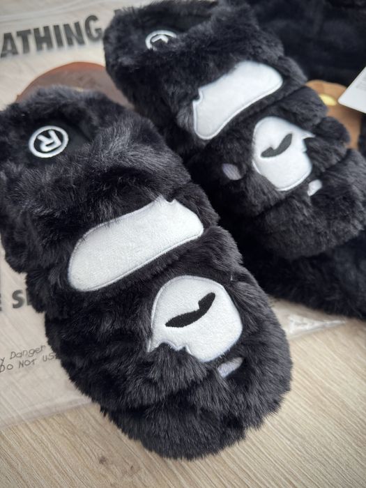 靴 BAPE x SUBU APE HEAD PUFFER SANDALS M A Bathing Ape Ape Head Puffer Sandals Subu Black Men's