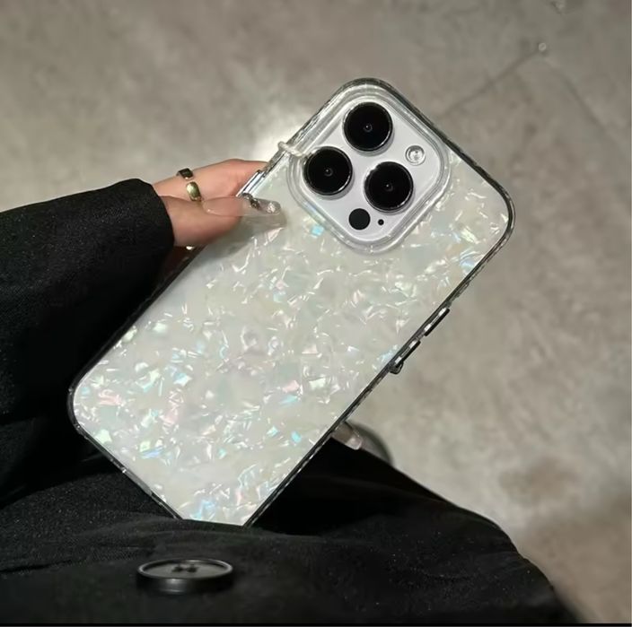 Etui case Iphone 14 pro max pearl perlowy oslonka bialy lux j. nowy