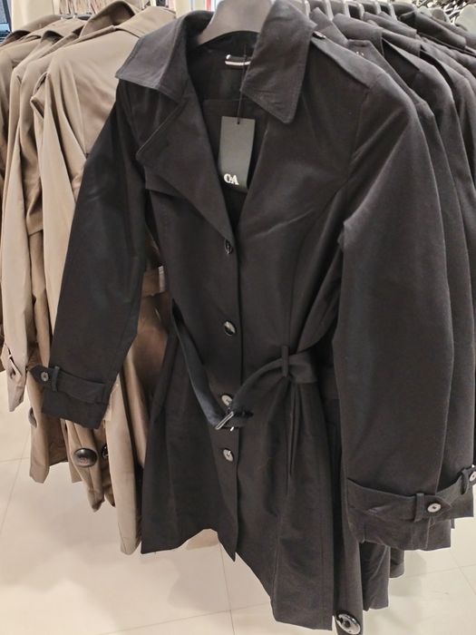 Плащ Тренч НОВИЙ німецького бренду C&A чорний розмір S бавовна