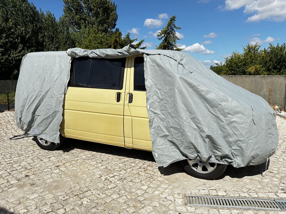 Capa de luxo respirável para carrinha VW T4 (1990–2003), T5 (2003–2015) e T6 com distância entre eixos LONGA