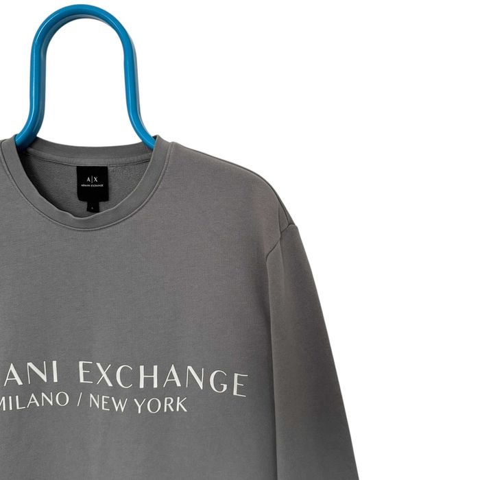 bluza crewneck armani exchange logomania highend designer italy L