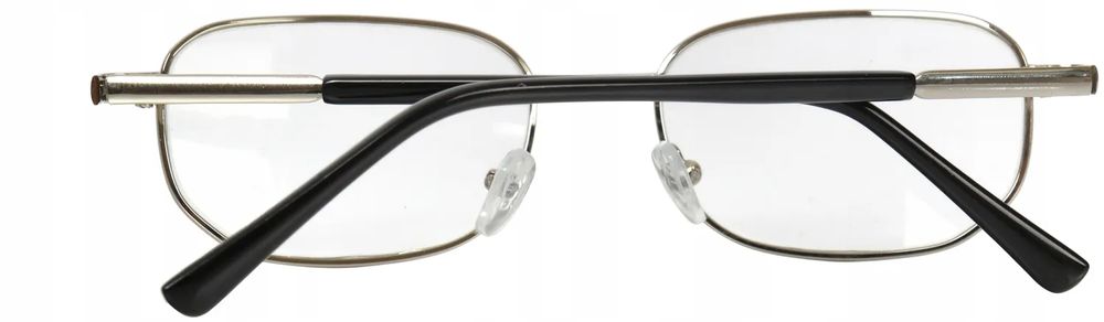 Okulary Korekcyjne Mocne Metalowe Plus Sześć +6,00 Do Czytania