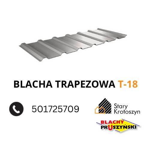 Blacha trapezowa T-18 BLACHY PRUSZYŃSKI I gat. kolor