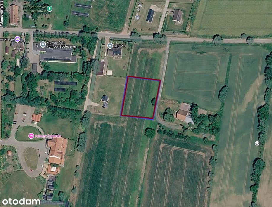 Działka budowlana 2622 m² | WZ | blisko S7 | spokojna okolica