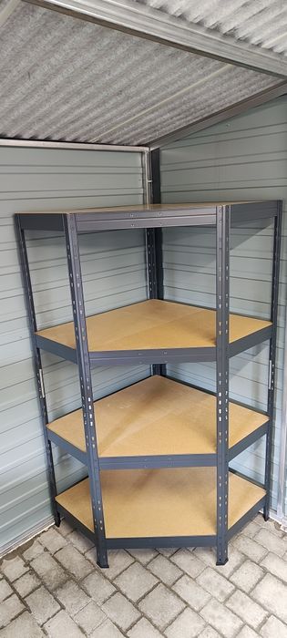 Regał Warsztatowy Narożny 180x90x90x45 cm 4P/250 kg