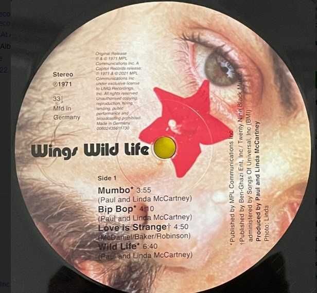 LP, вінілова платівка: Paul McCartney And Wings – Wild Life