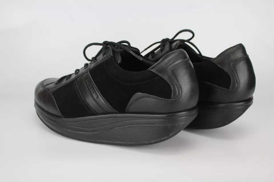 MTB Shoes/Loafers, Genuine Leather and Artificial Suede, Black, Size 4364297966585090122