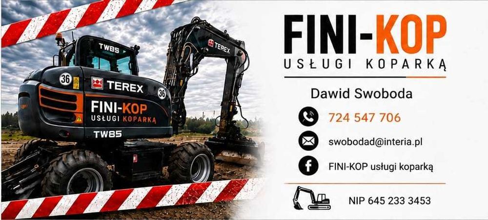 Usługi koparką kołową 9 ton
