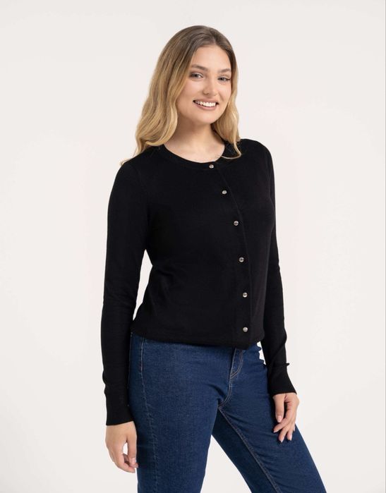 Sweter damski kardigan czarny L