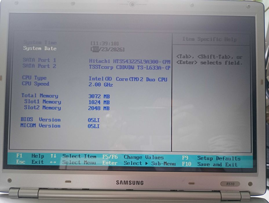 Notebook Samsung R510 15,6" 240Gb 3Gb ram