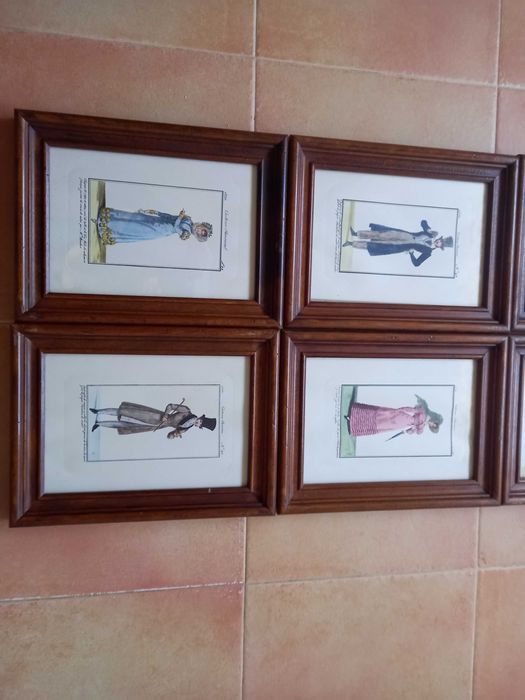 Quadros madeira casais antigos