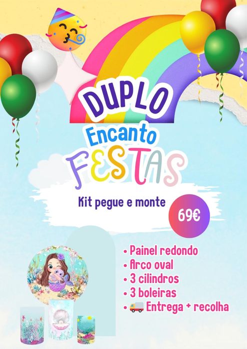 Pegue e monte e festas prontas decoradas