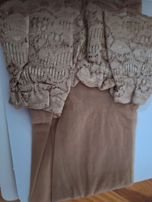 Pończochy, rajstopy czarny, beż 3/4